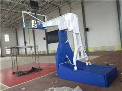 安徽第四中学体育场馆电动液压篮球架安装案例